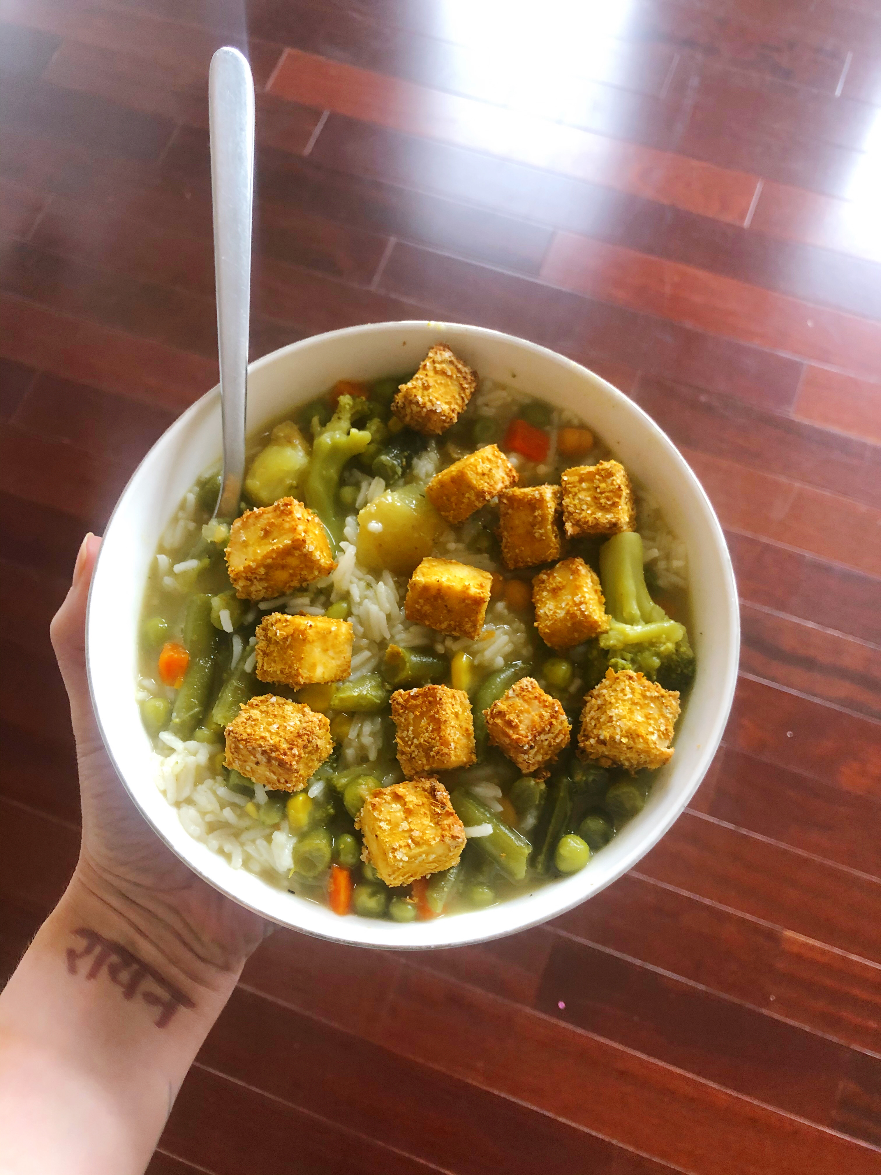 The Easiest Crispy tofu Recipe Vegan food A Blog About Stuff dish