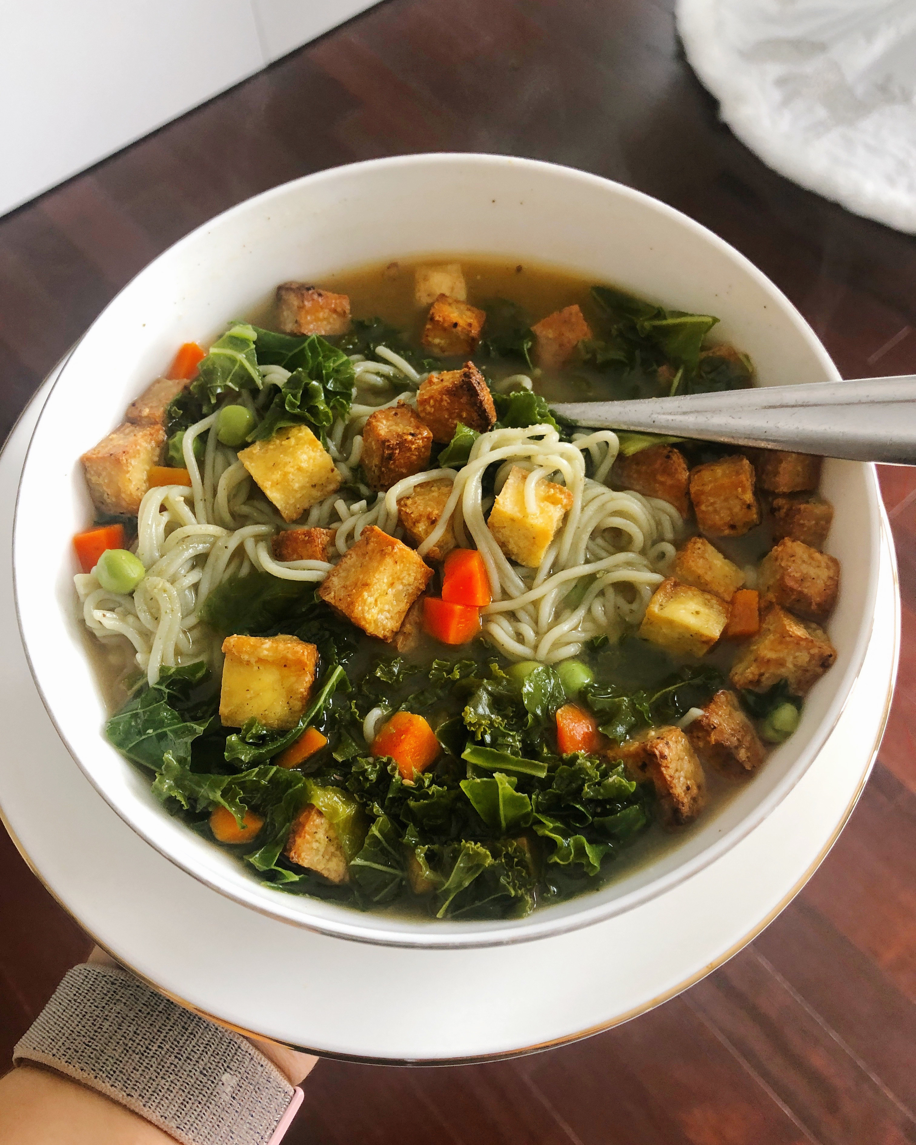 The Easiest Crispy tofu Recipe Vegan food A Blog About Stuff soup