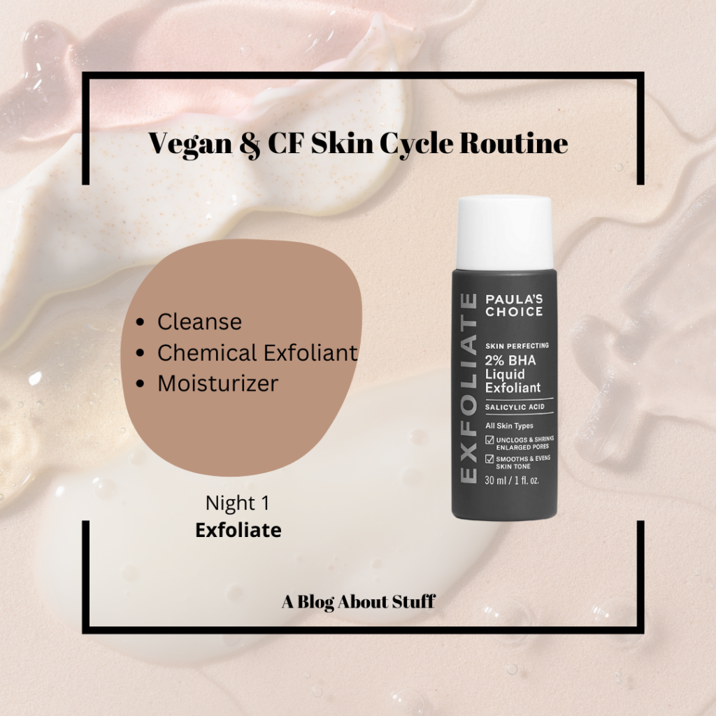 Vegan & CF Skin Cycle Routine A Blog About Stuff Guide 2